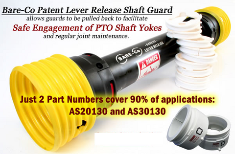 9985 Series P.T.O Shaft Safety Guards suit all common drive shafts.