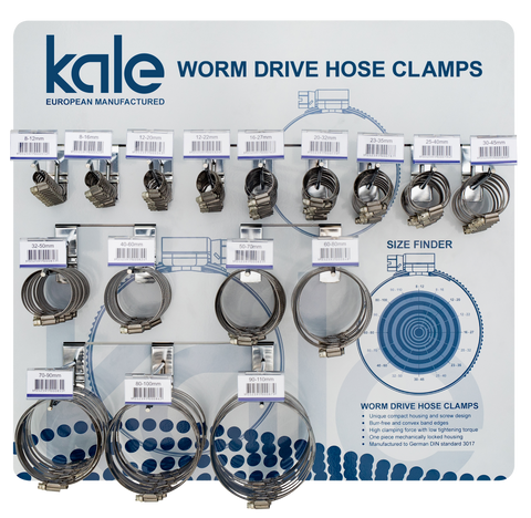 3500 Series Kale Hose Clamp Display Stand with Clamps W1