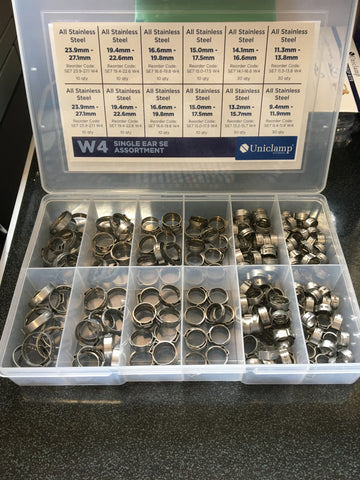 9450 Series One Ear Stepless Clamp Kit Stainless Steel W4 SE200WK