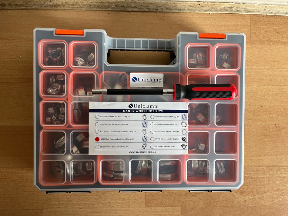 4000MWK Professional Master Hose Clamp Kit W3 All Stainless.