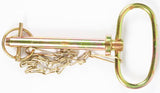 9975 Series Bareco Hitch Pins with linch pin and chain and High Tensile Hitch Pins.