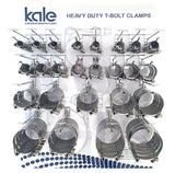 8400 Series Kale Heavy Duty T Bolt Clamps Carbon Steel Zinc Plated W1 Packs of 10.