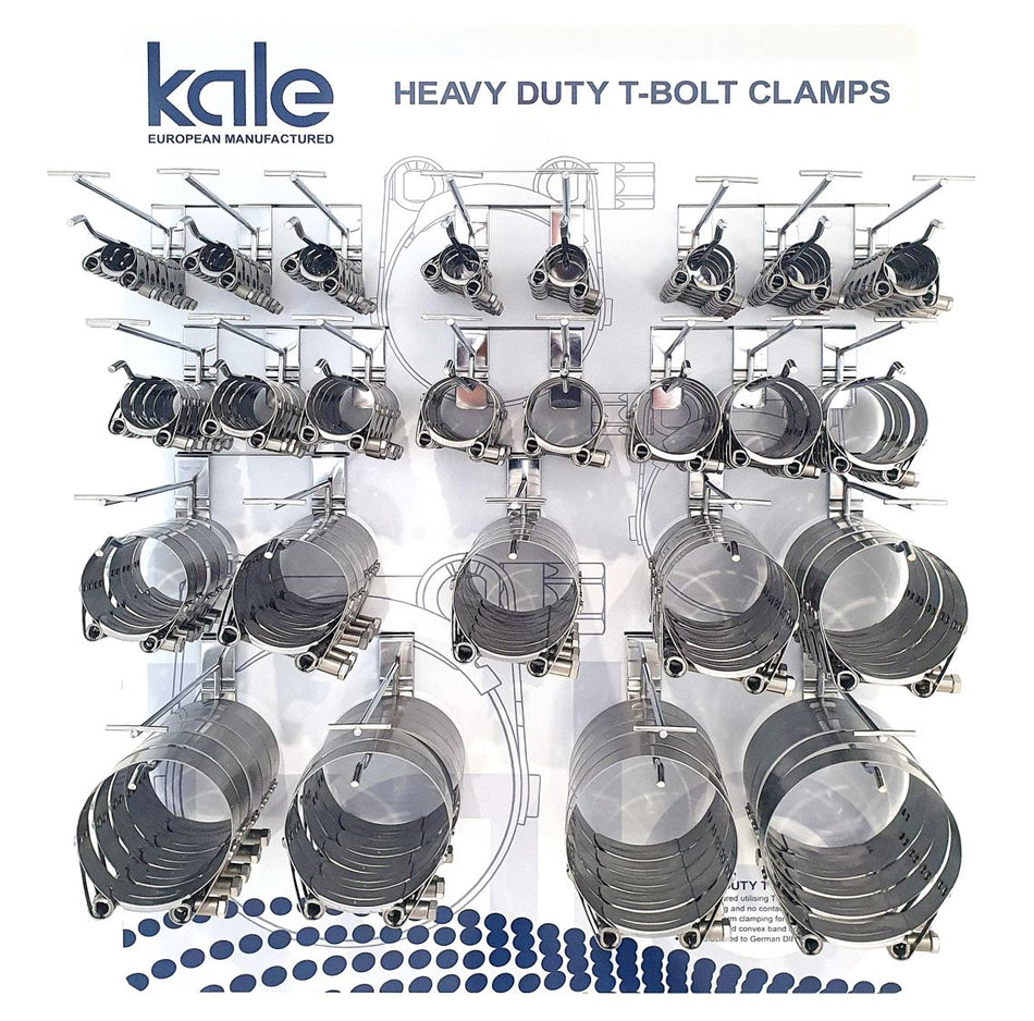 8400 Series Kale Heavy Duty T Bolt Clamps Display Merchandisers W1-W2-W4