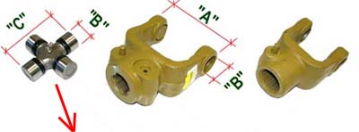 9990 Series Universal Joints and Matching Quick Release Yokes Suit popular Driveshafts.