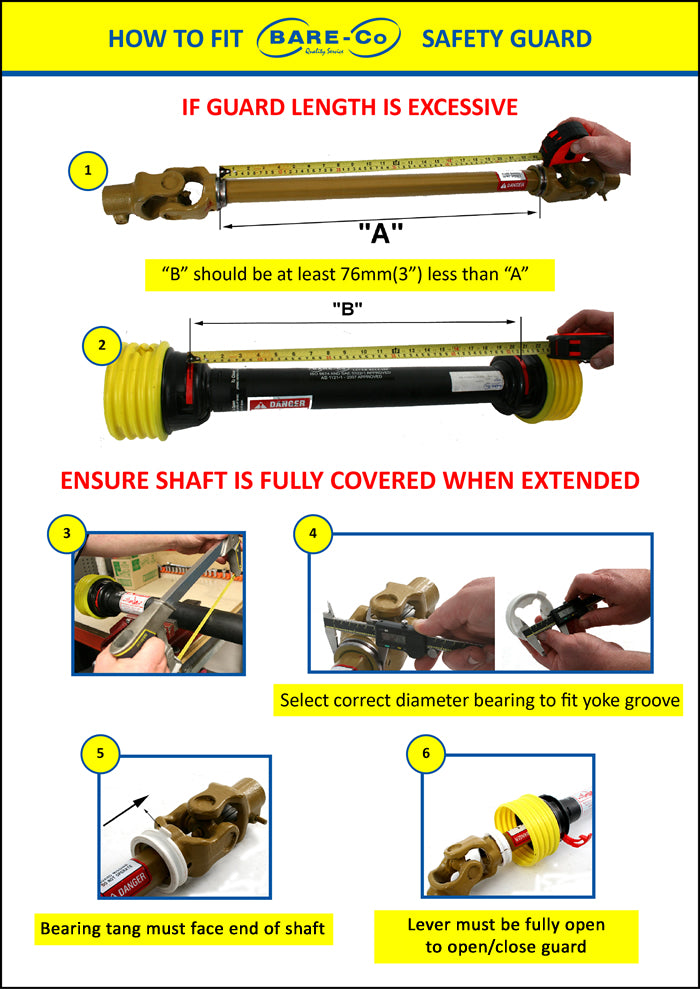 9985 Series P.T.O Shaft Safety Guards suit all common drive shafts ...