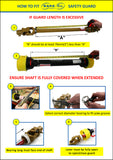 9985 Series P.T.O Shaft Safety Guards suit all common drive shafts.