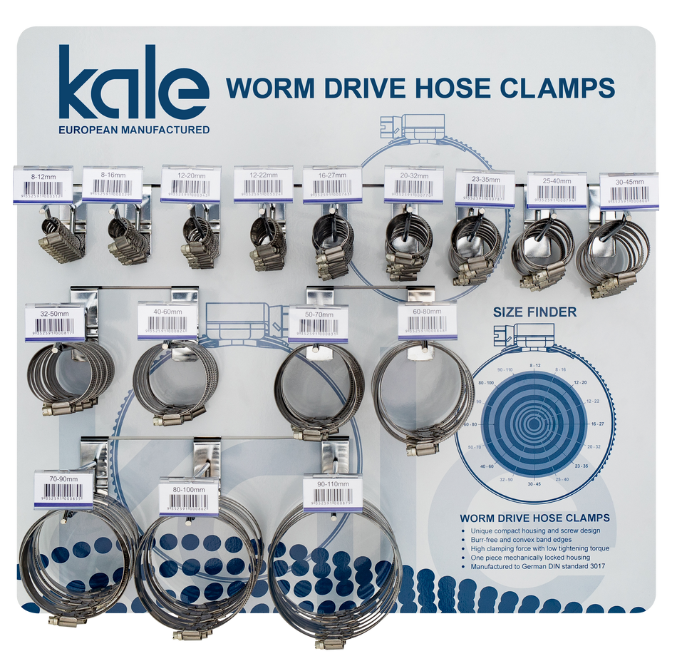 3500 Series Kale Hose Clamp Display Stand with Clamps W1
