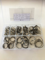 4700 Series All Stainless Miniature 8mm Narrow Band Hose Clamps Boxes of 10 + Kit + Plastic safety guards